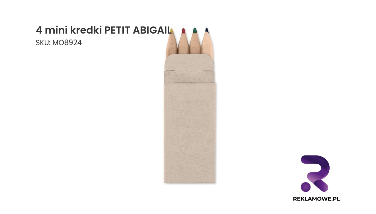 4 mini kredki PETIT ABIGAIL 4 mini kredki PETIT ABIGAIL - kolorowe kredki dla dzieci
