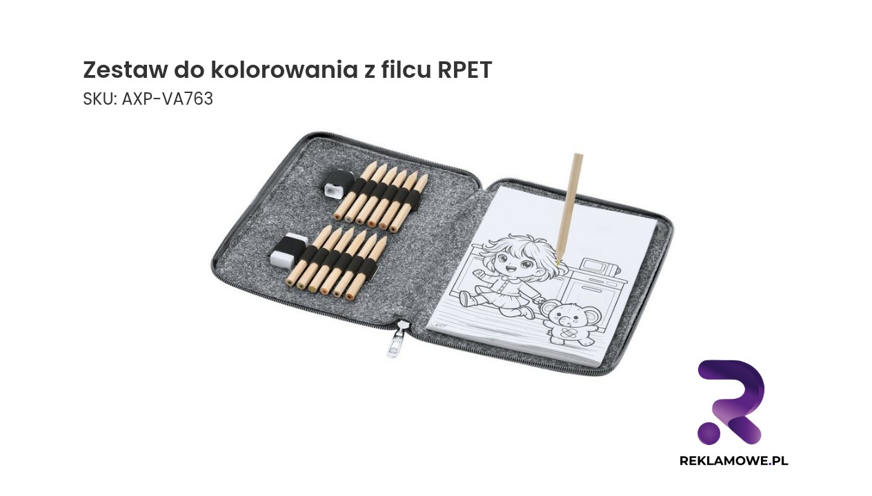 Zestaw do kolorowania wykonany z recyklingowanego filcu RPET