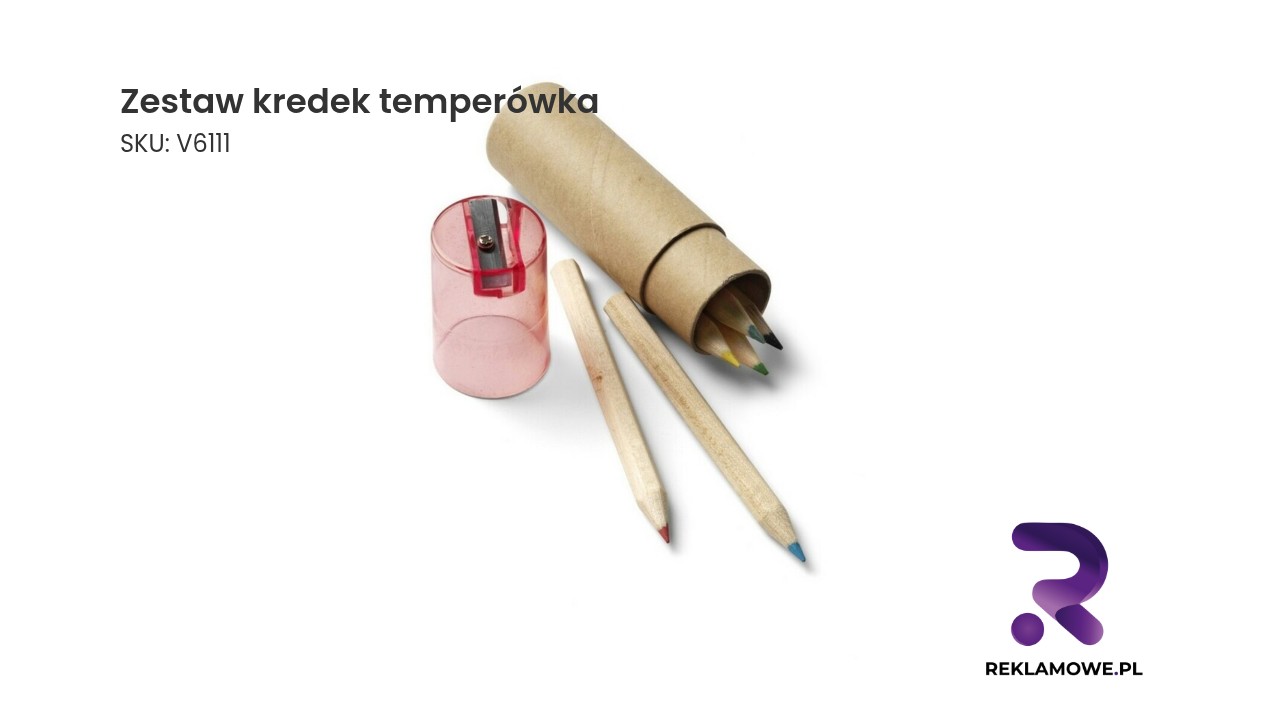 Kolorowe kredki z temperówką w zestawie