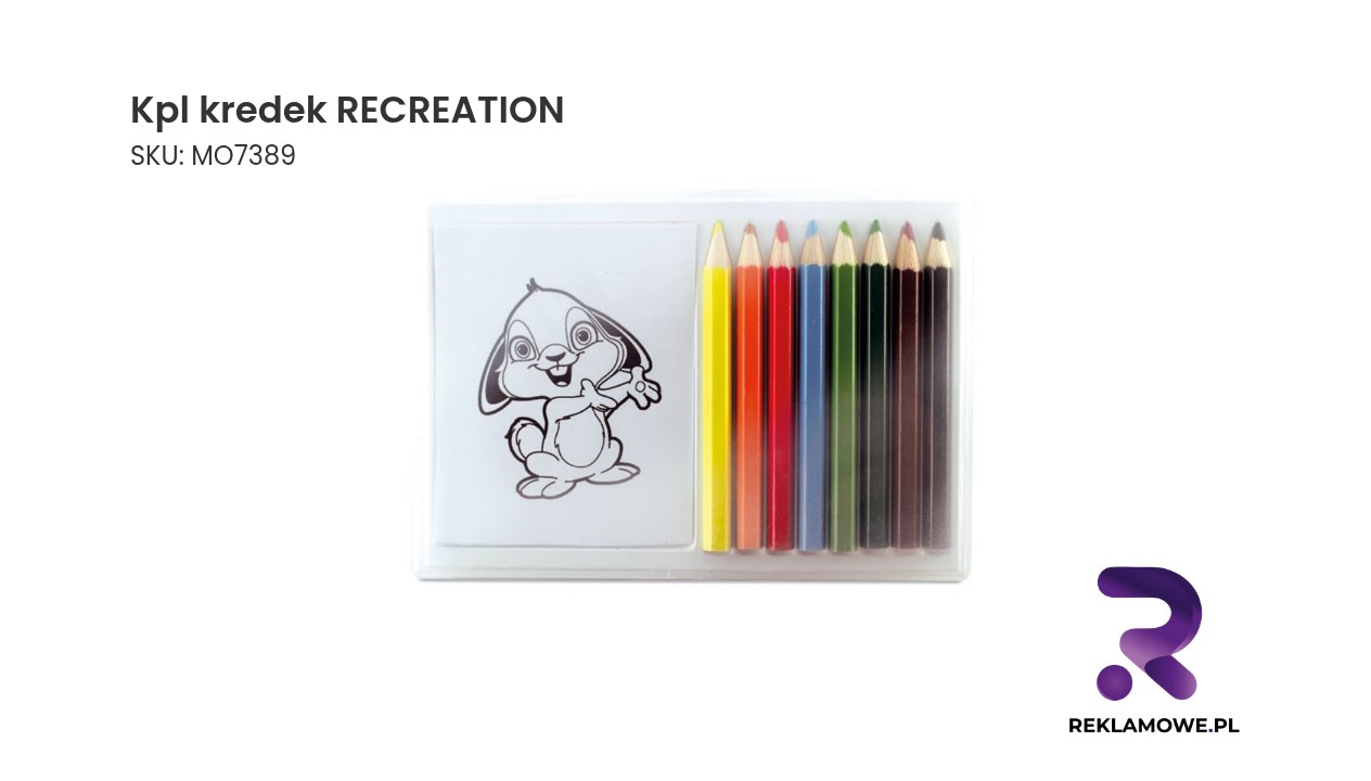 Komplet kredek RECREATION – kolorowe kredki do rysowania