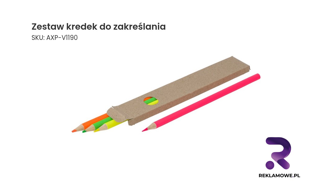 Zestaw kredek do zakreślania w różnych kolorach