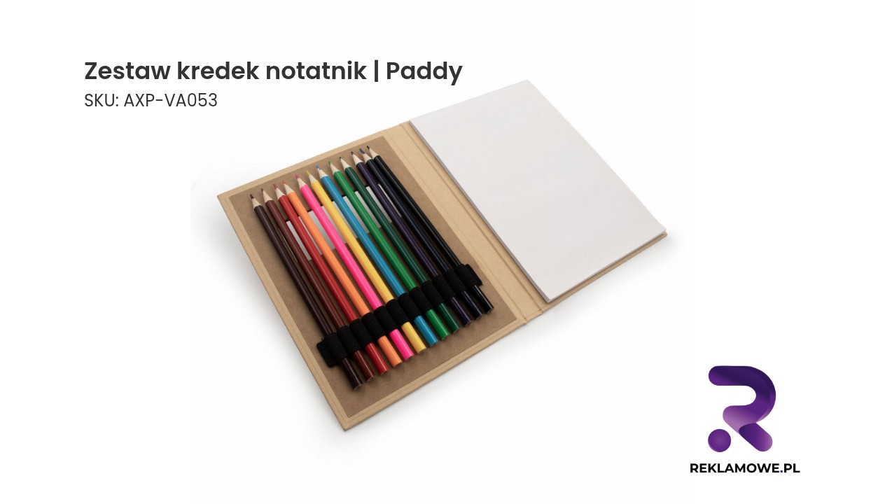 Zestaw kredek z notatnikiem marki Paddy
